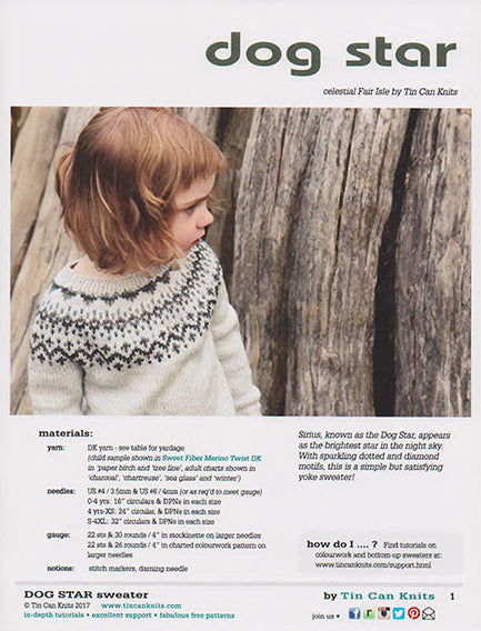 Tin Can Knits - Pattern - Dog Star