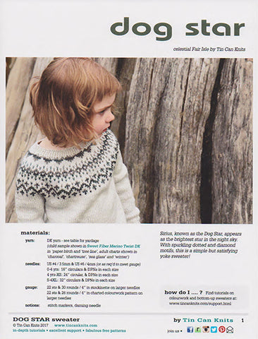 Tin Can Knits - Pattern - Dog Star