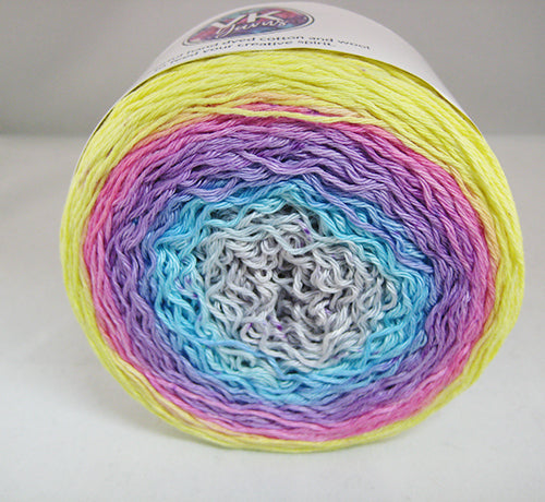 VK Yarns - Pima Cotton Fingering Unicorn Noodles - Bubblegum Unicorn