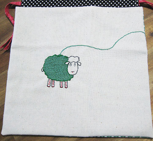 Rosie Hoban - Project Bag - Green Sheep